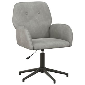 vidaXL Silla De Escritorio Giratoria 54 X 55 X 90 Cm Gris Claro Vidaxl