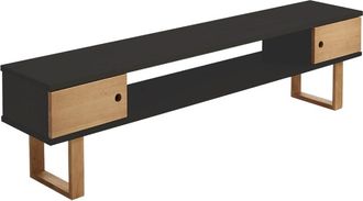 HOGAR 24 Mueble Tv ó Mesa de televisión 150 en color Negro y Encerado