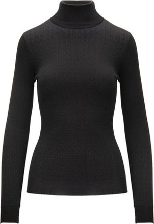Elisabetta Franchi Turtlenecks, female, Black, Size: XS Long-sleeved Turtleneck Sweater