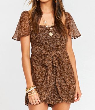 Show me your Mumu Kinsley Romper In Lucky Leopard