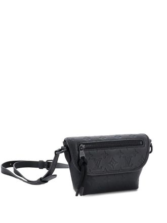 Louis Vuitton Pulse Wearable Wallet Monogram Shadow Leather belt bag - Black
