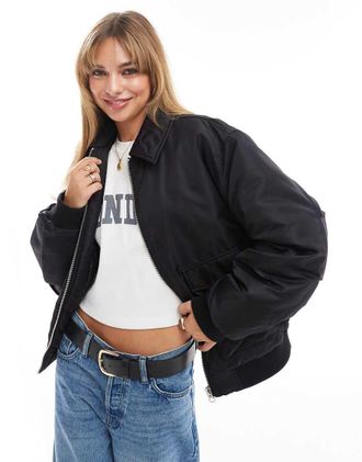 Asos MA1 bomber jacket in black
