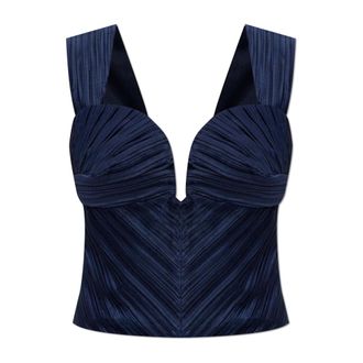 Cult Gaia Dames, Tops, Blauw, Maat: XS Satijn
