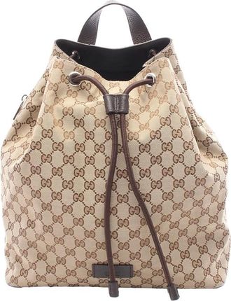Gucci Pre-owned Gucci GG Canvas Drawstring Backpack Ladies RR02RN1HVNM8O6UO