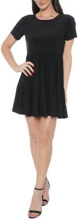 Tash And Sophie Jersey Tiered Dress in Black at Nordstrom Rack, Size X-Large