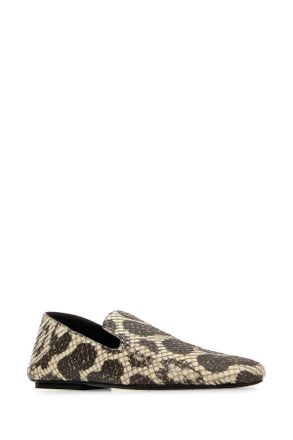 Bottega Veneta Womens Multicolor Leather Adamo Slippers Anaconda Mocassini Loafers