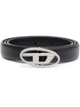 Diesel | Oval D Logo B-1Dr Strass 20 Belt - 75 CM