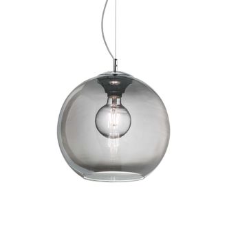 Ideal Lux Nemo - 1 Colgante De Techo De C&uacute;pula Mediana Claro Gris, Ahumado, E27 - Ideal Lux