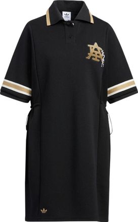 adidas (WMNS) adidas Modern Collegiate Polo Dress Asia Sizing Black Gold HS1929