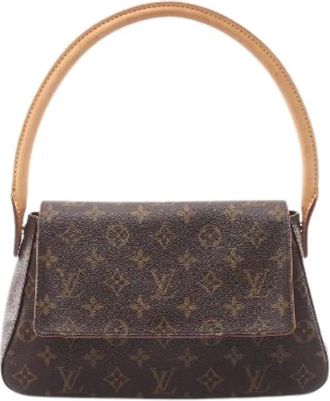 Louis Vuitton Borsa a mano Pre-owned Mini Looping Monogram in tela rivestita - - Pre-owned - Donna - Marrone - ONE SIZE