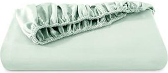 Bare Home 400 Thread Count Organic Cotton Sateen Fitted Sheet in Willow at Nordstrom, Size California King