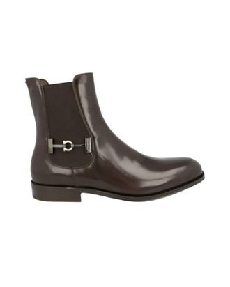 Ferragamo Mens Isidoro Chelsea Boots In Brown