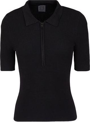 8 by YOOX VISCOSE ZIP-UP POLO NECK TOP