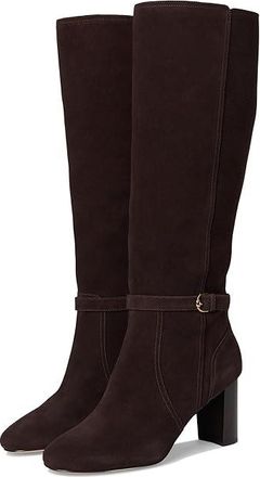 Cole Haan Glendale Tall Boot Womens Boots Dark Choco Suede : 10.5 B - Medium, Leather