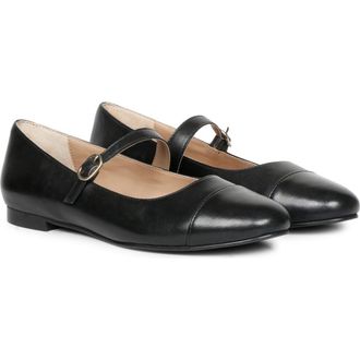 SaintG Garlen Mary Jane Cap Toe Flat in Black at Nordstrom Rack, Size 11
