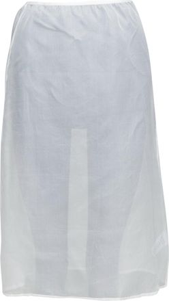Dries Van Noten 100% Silk Sheer Knee Skirt