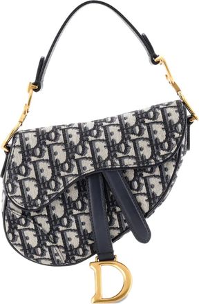 Dior Saddle Handbag Oblique Canvas Mini shoulder bag - Blauw