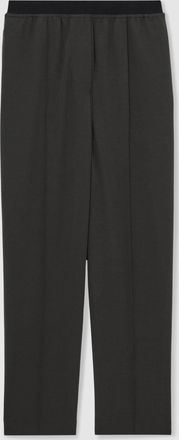 Reiss Charcoal Grey Elasticated-waistband Tapered Trousers, 12