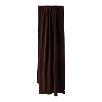 Patrizia Pepe Logo-plaque Gebreide Sjaal - Dames - Accessoires - Bruin - Maat: ONE Size Wol
