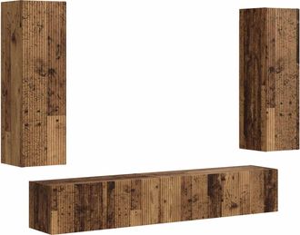 vidaXL Conjunto De Mueble De Tv 3 Uds. Madera Vieja Vidaxl