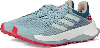adidas Terrex Soulstride Ultra Trail Running Trail Running Shoes Mens Running Shoes Magic Grey/Linen Green/Pure Ruby : 11 D - Medium