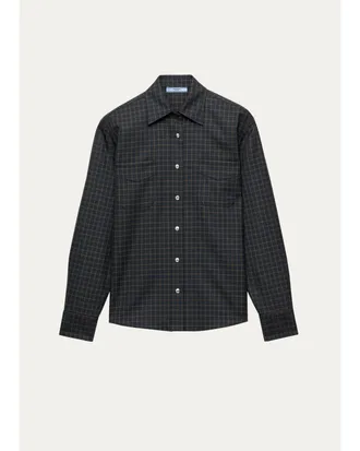 Prada Checked Wool-Blend Shirt