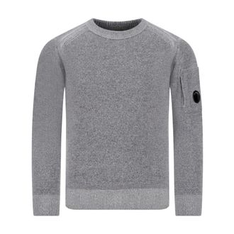 C.P. Company Maglia Girocollo in Pile Knit - - Knitwear - Uomo - Grigio - M