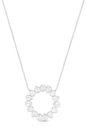 Sphera Milano Cubic Zirconia Open Circle Pendant Necklace in Silver at Nordstrom Rack