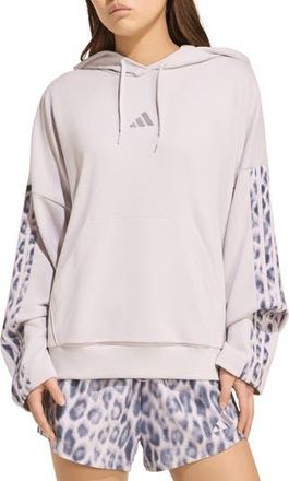 adidas Printed 3-Stripe Hoodie in Ice Purple/Multicolor at Nordstrom Rack, Size X-Large