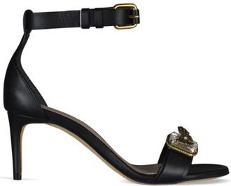 Alexander McQueen Leren Sandalen - Dames - Sandalen met hakken - Zwart - 38 EU - Leer - Schoenen
