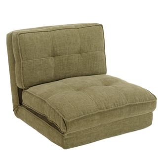 Macabane Sill&oacute;n convertible de 1 plaza en tejido color verde