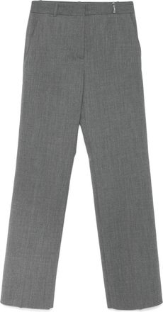 Barbara Bui logo-debossed trousers - women - Polyester/Spandex/Elastane/Wool - 40 - Grey