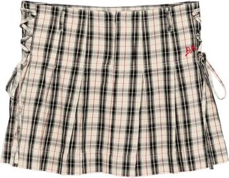 Damson Madder Moffy mini kilt skirt - women - Organic Cotton - 12 - Neutrals