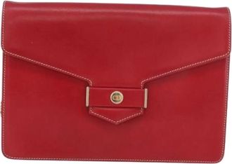 Dior Pre-owned Clutches, female, Red, Size: ONE SIZE Pre-owned Vintage cd chain flap shoulder bag