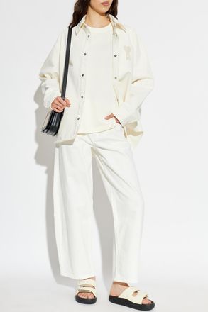 Ami Oversize T-shirt, Womens, Cream