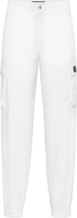 Philipp Plein Broeken Cargo Fit - Heren - Slim Fit Broeken - Wit - 3XL - Katoen - Broeken