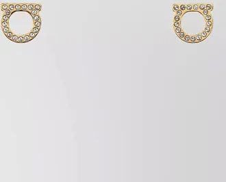 Ferragamo embellished metal gancini earrings