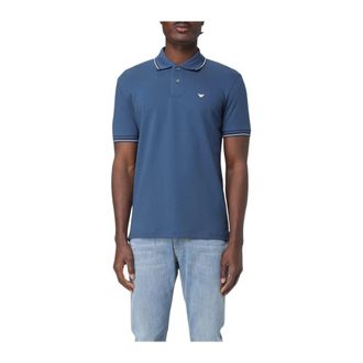 Emporio Armani Polo Shirts, male, Blue, Size: XL Blue T-shirts and Polos