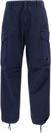 C.P. Company Micro-Reps Boxy Cargo Lens Broek - Heren - Straight fit broeken - Blauw - L - Katoen - Broeken
