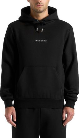 Mani&egrave;re De Voir Signature Regular Fit Hoodie in Black at Nordstrom, Size Xx-Large