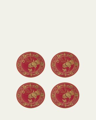 Ginori 1735 Oriente Italiano Rubrum Coasters, Set of 4