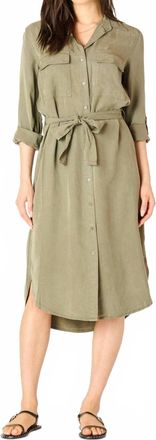 Dex Clothing Utility Midi Dress In Green