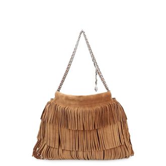 Tory Burch Hobo Bag Fleming In Suede With Fringes