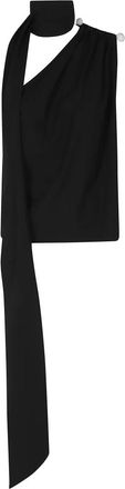 Giuseppe Di Morabito Asymmetrische Drapetop - Dames - Tops zonder mouwen - Zwart - S - Tops
