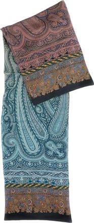 Pierre-Louis Mascia Multicolor Floral Print Silk Cashmere-Blend Scarf