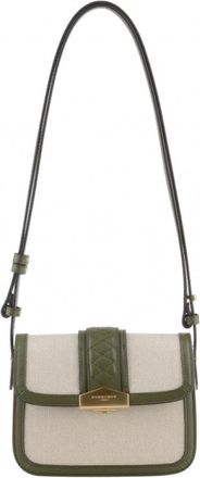 Pourchet Tassen, Dames, Groen, ONE Size, Leer, Steppe Schoudertas