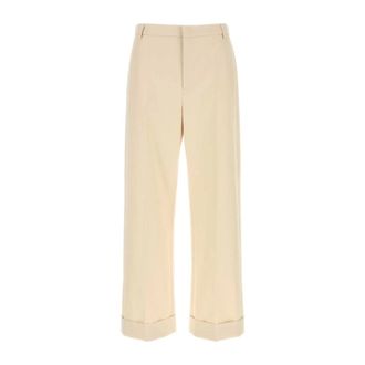 Valentino Garavani Cropped Trousers, male, Beige, Size: XL Cropped Trousers
