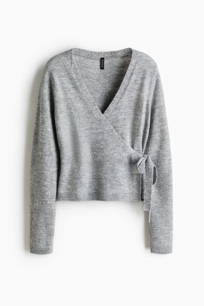 H&M Wickelcardigan - Grau