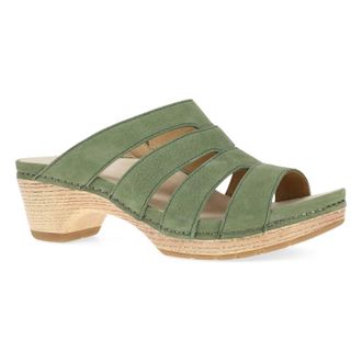 Dansko Womens Lyndi Milled Nubuck Sandal In Jade