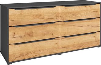 Vicco Aparador Ruben, Oro Power Roble/antracita, 48 X 77.6 Cm Con Cajones, Vicco